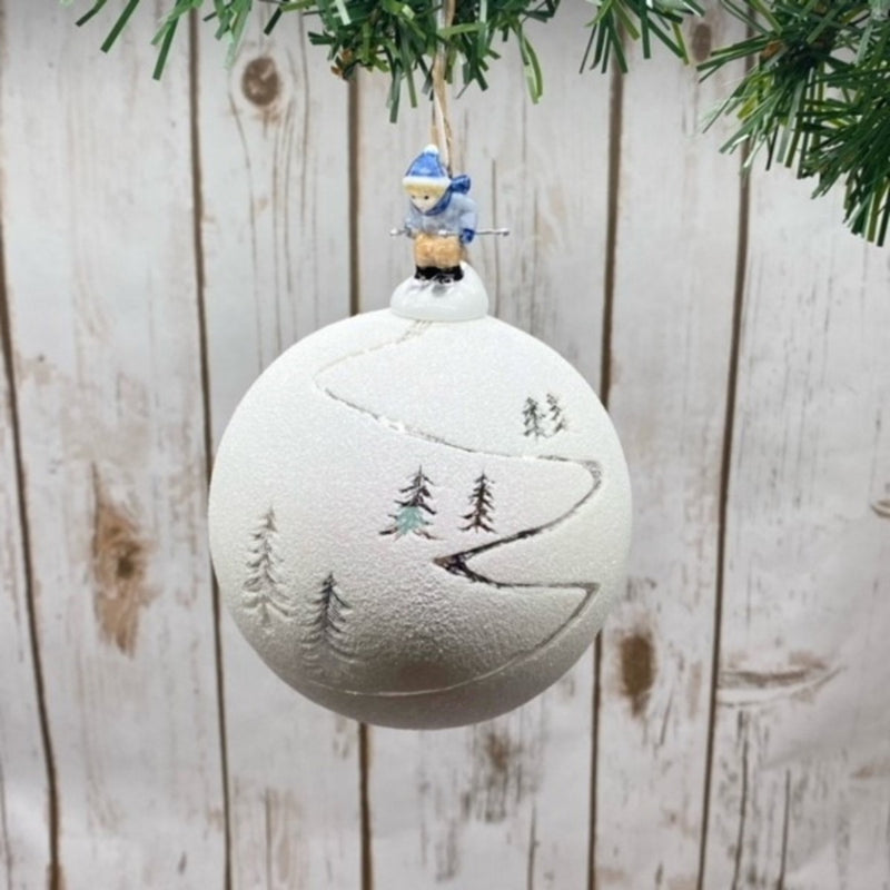 Skiing Ball Ornament