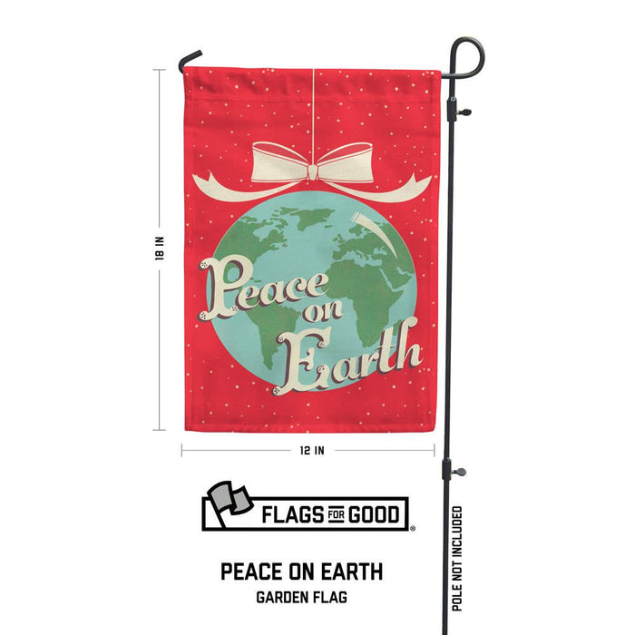Peace On Earth Garden Flag