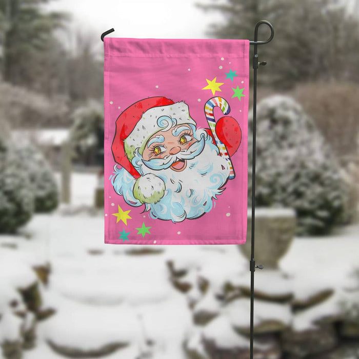 Rainbow Santa Garden Flag