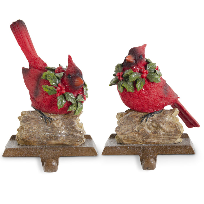 Glittered Cardinal Stocking Holder