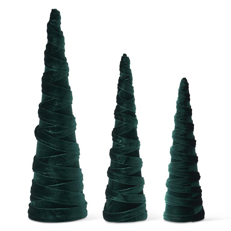 Green Velvet Spiraled Tree