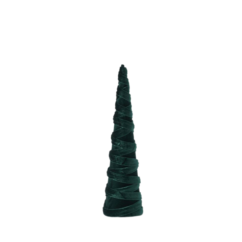 Green Velvet Spiraled Tree
