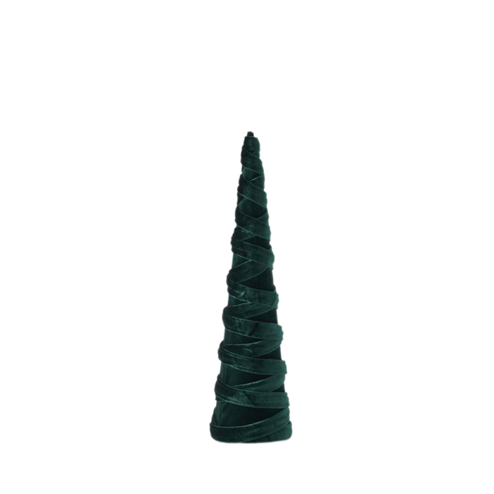 Green Velvet Spiraled Tree