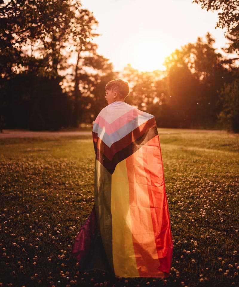 Double Sided Progress LGBTQ+ Pride Flag