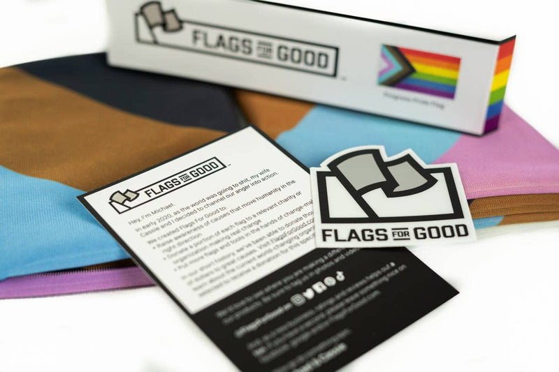 Double Sided Progress LGBTQ+ Pride Flag