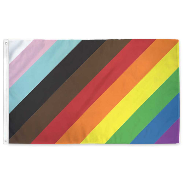 11-Stripe Diagonal LGBTQ+ Pride Flag
