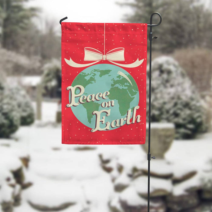 Peace On Earth Garden Flag