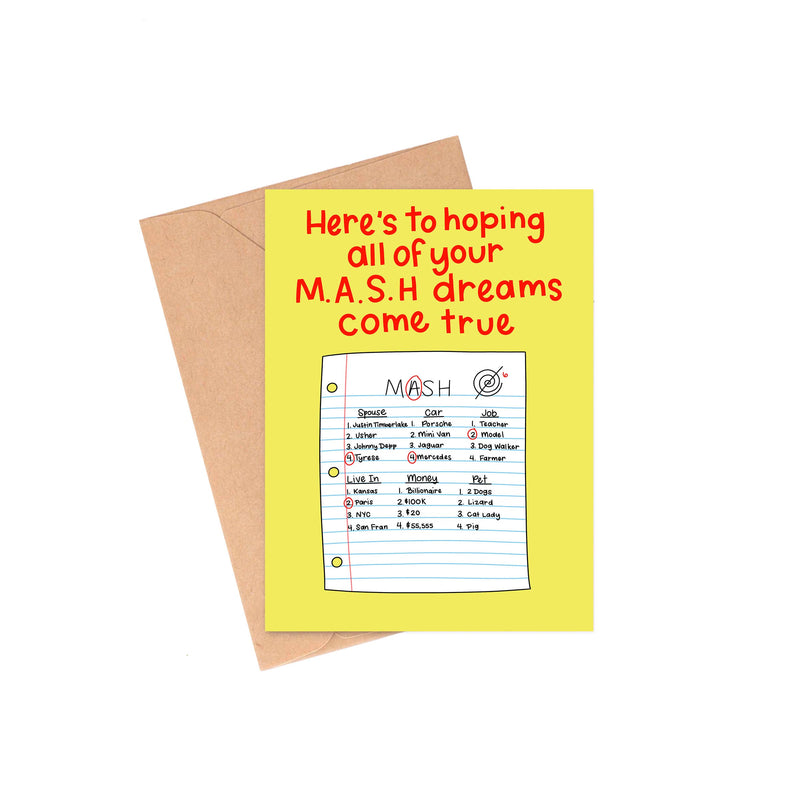 M.A.S.H Dreams Birthday Card