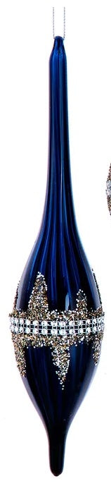 Midnight Blue Finial Ornaments