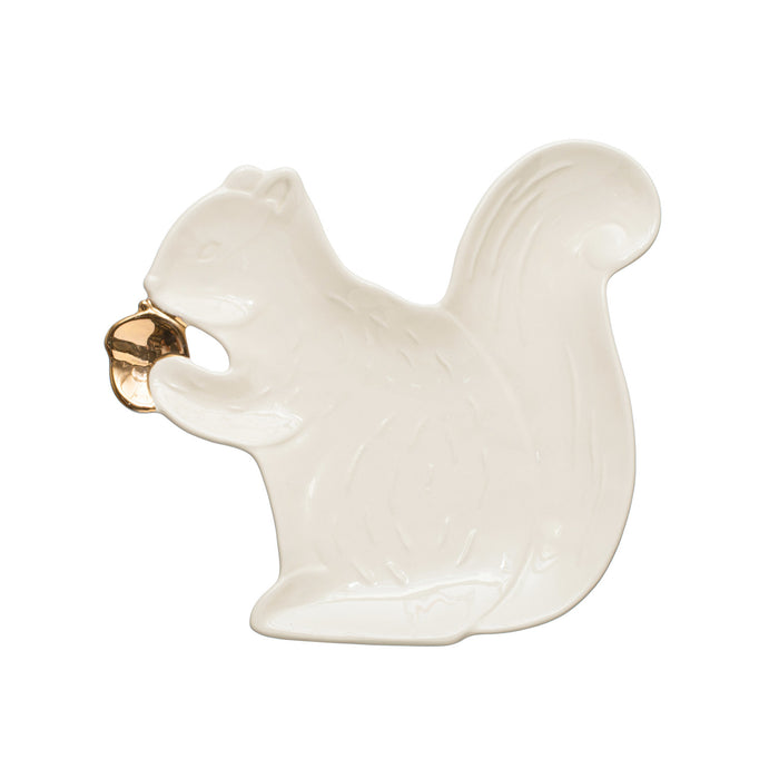 Stoneware Squirrel Plate