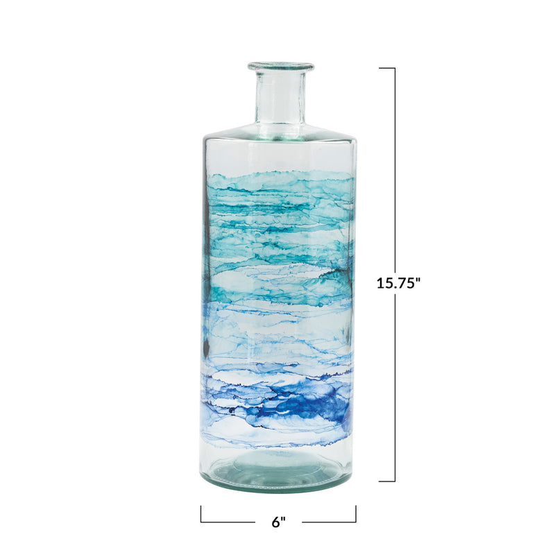 Blue Ombre Recycled Vase