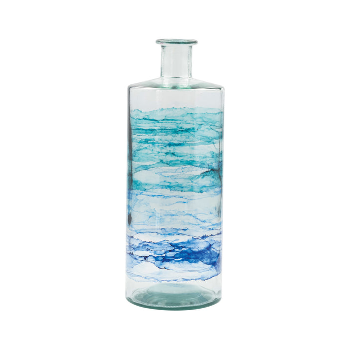 Blue Ombre Recycled Vase