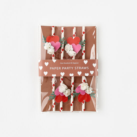 Valentine Paper Party Straw Pack