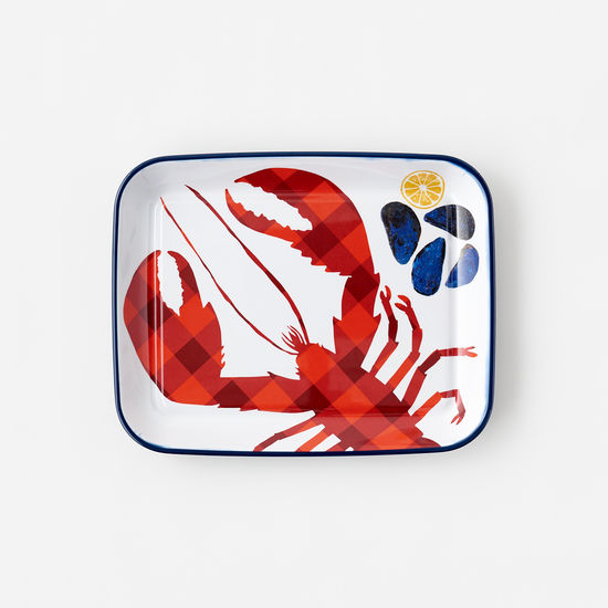 Enamel-Style Lobster Tray