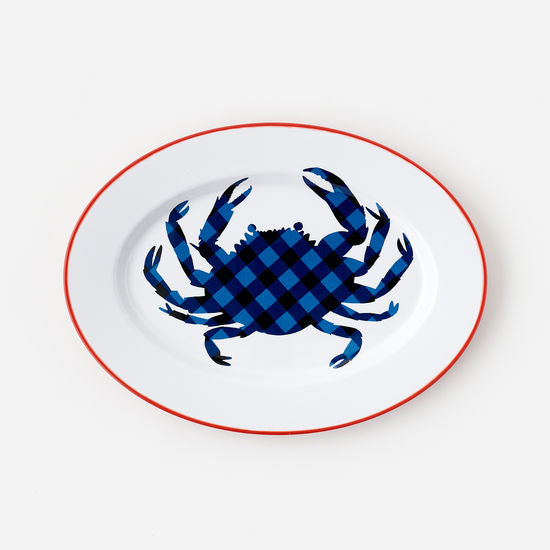 Enamel-Style Crab Platter