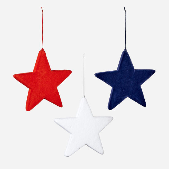 Flocked Hanging Stars