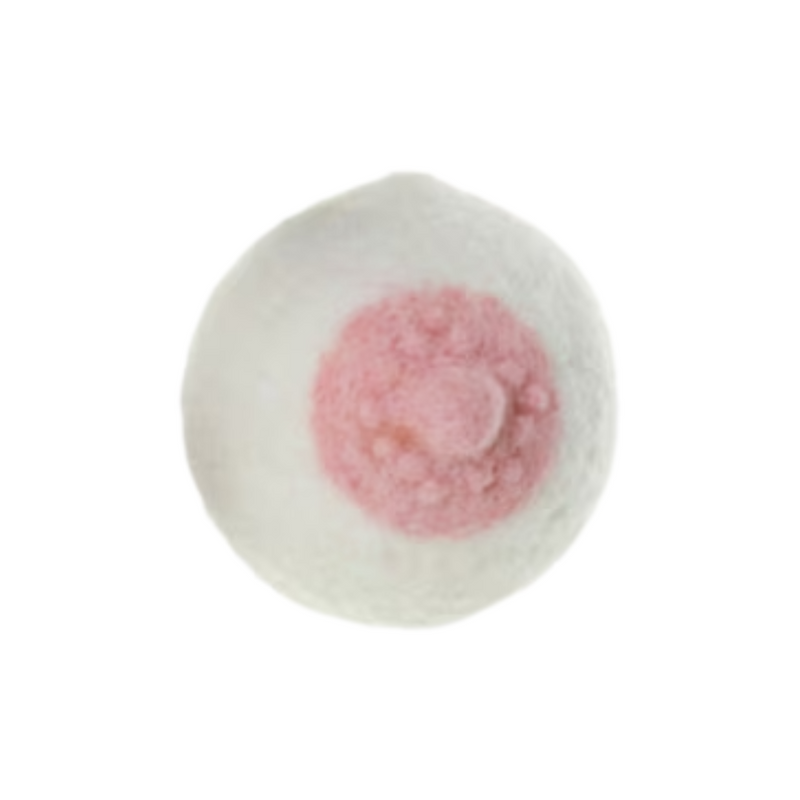 Felted Boob Ornaments