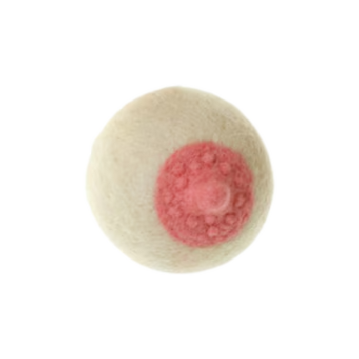 Felted Boob Ornaments