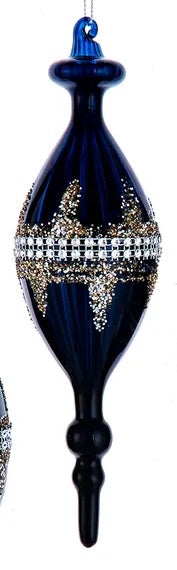 Midnight Blue Finial Ornaments