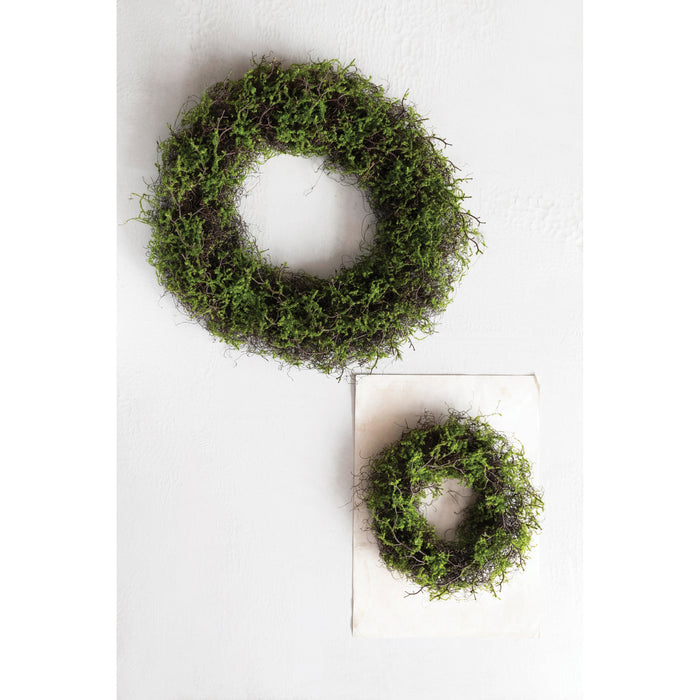 Faux Moss & Twig Wreath