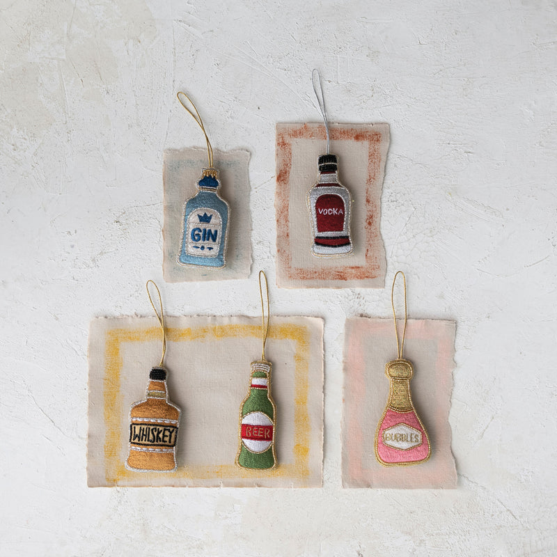 Fabric Booze Ornaments