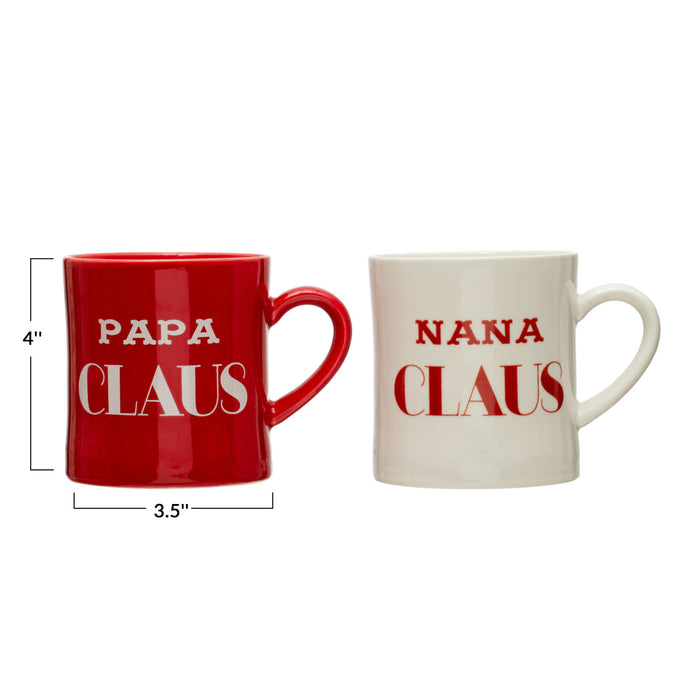 Papa & Nana Claus Mugs