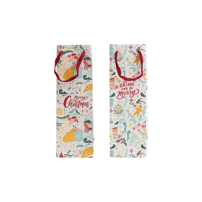Recycled Paper Wine Gift Bags