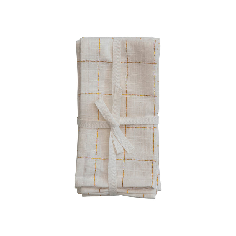 Metallic Gold Thread Napkins