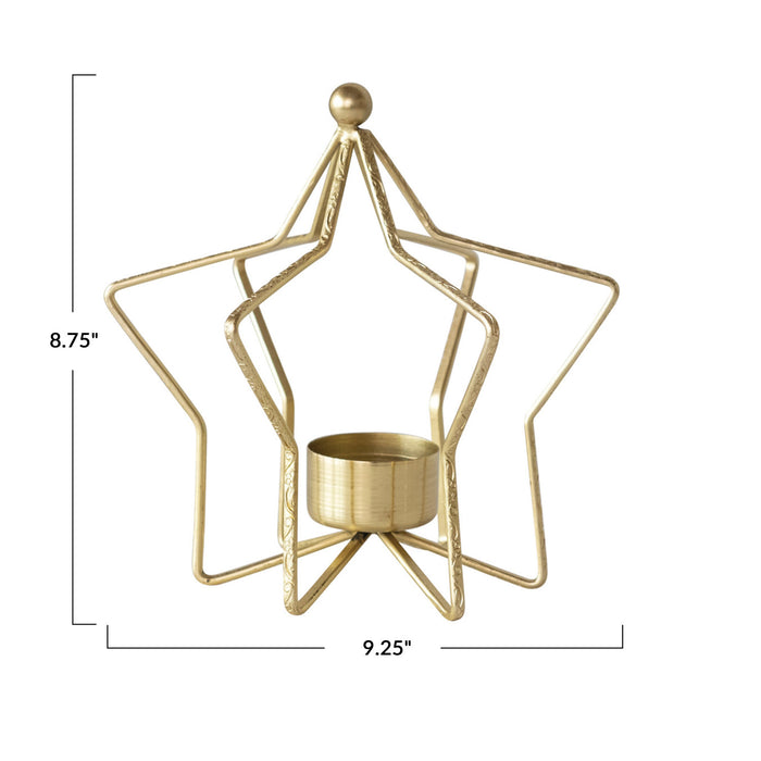 Metal Star Tealight Holders