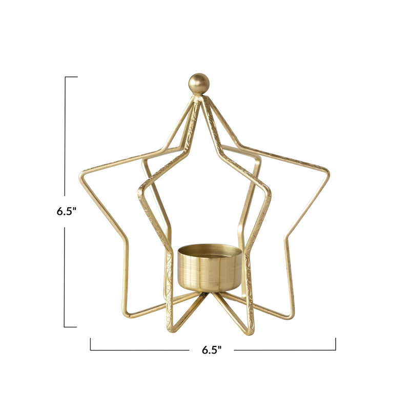 Metal Star Tealight Holders