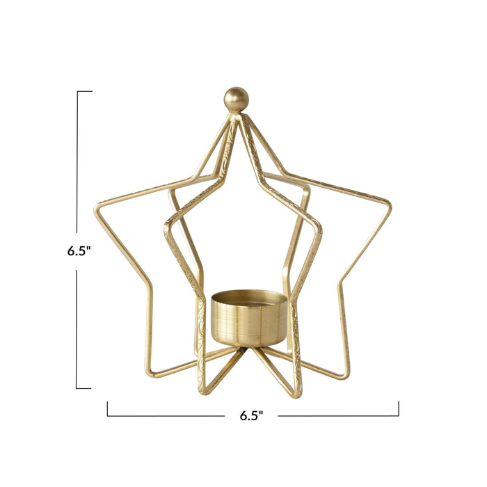 Metal Star Tealight Holders