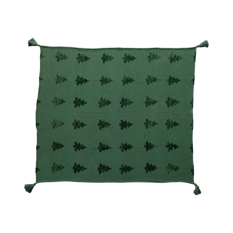 Green Woven Throw