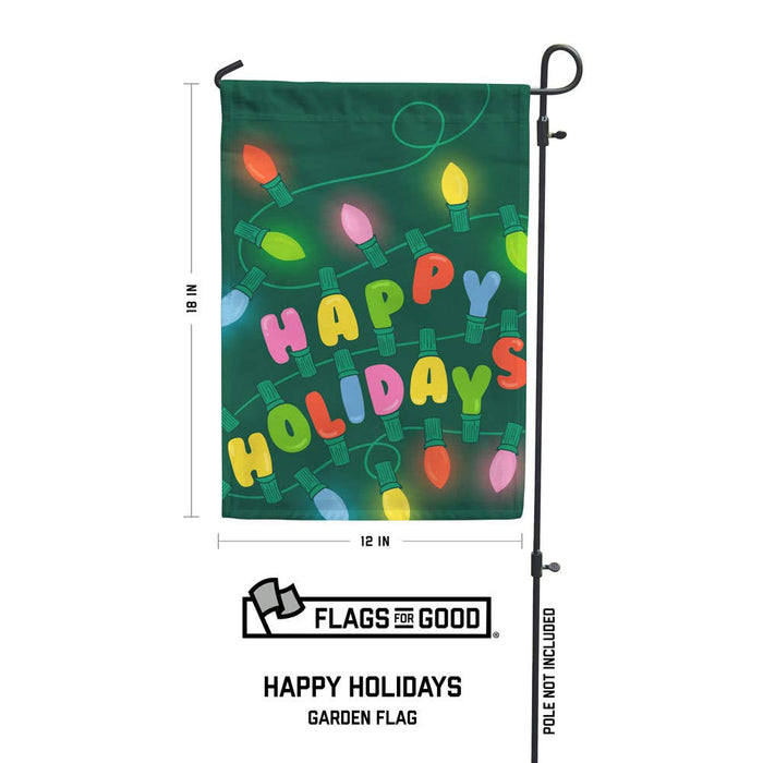 Happy Holidays Garden Flag