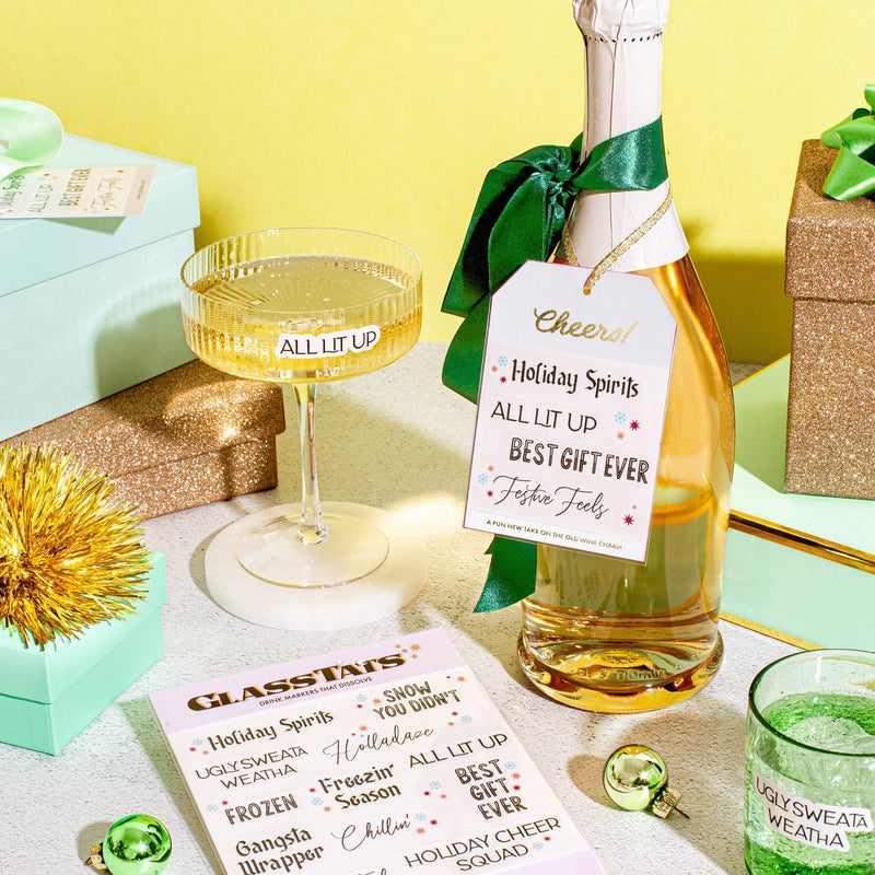Holiday Drink Markers Gift Tags
