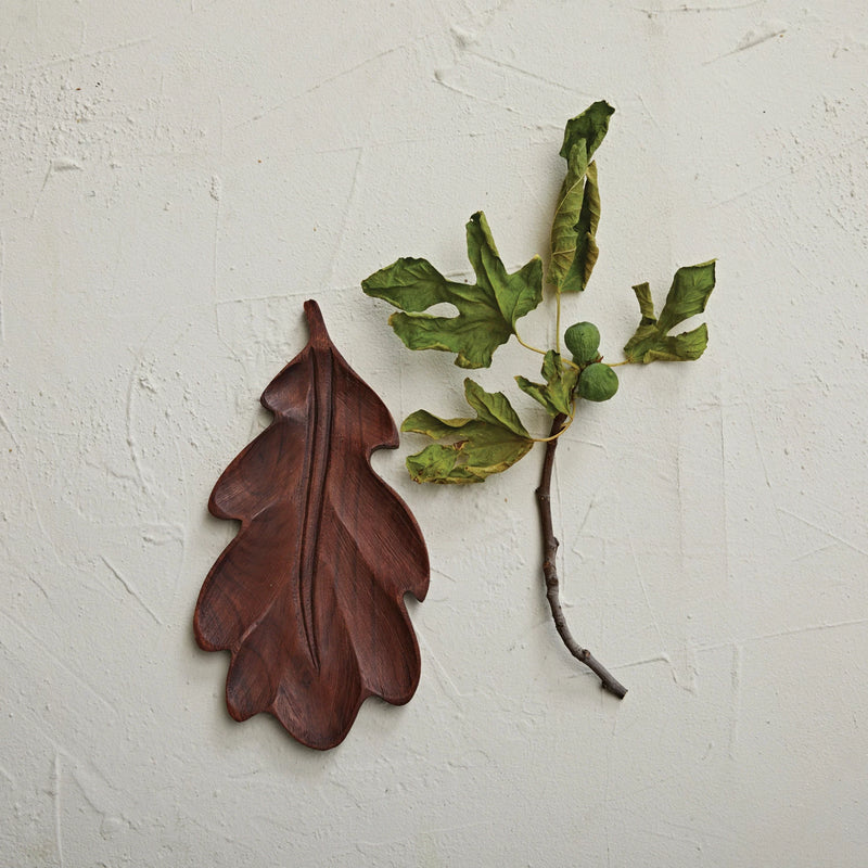 Mango Wood Leaf Dish