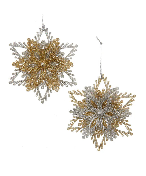 Classic Snowflake Burst Ornaments