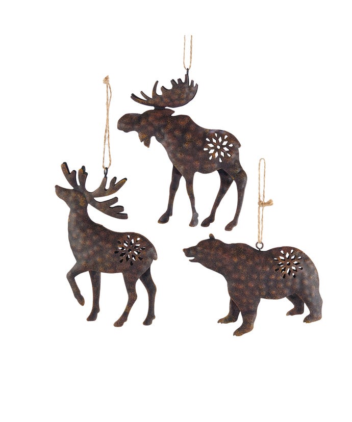 Metal Woodland Ornaments