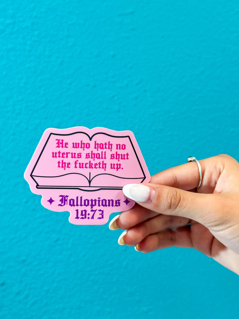 Fallopians 19:73 Sticker