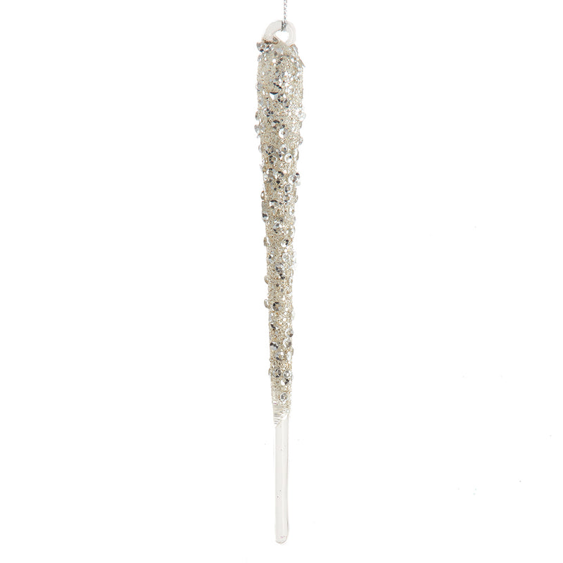 Glittered Icicle Ornaments