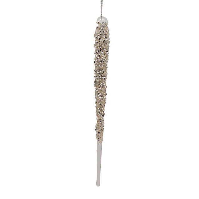 Glittered Icicle Ornaments
