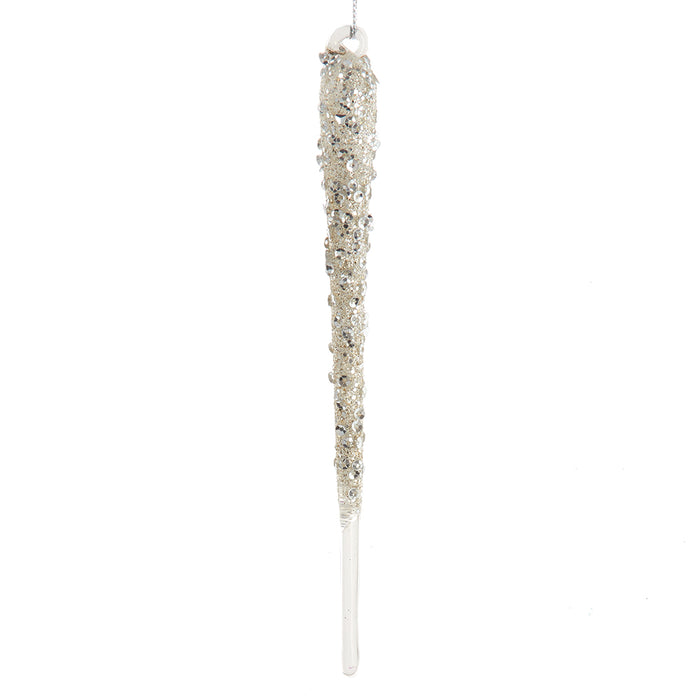 Glittered Icicle Ornaments