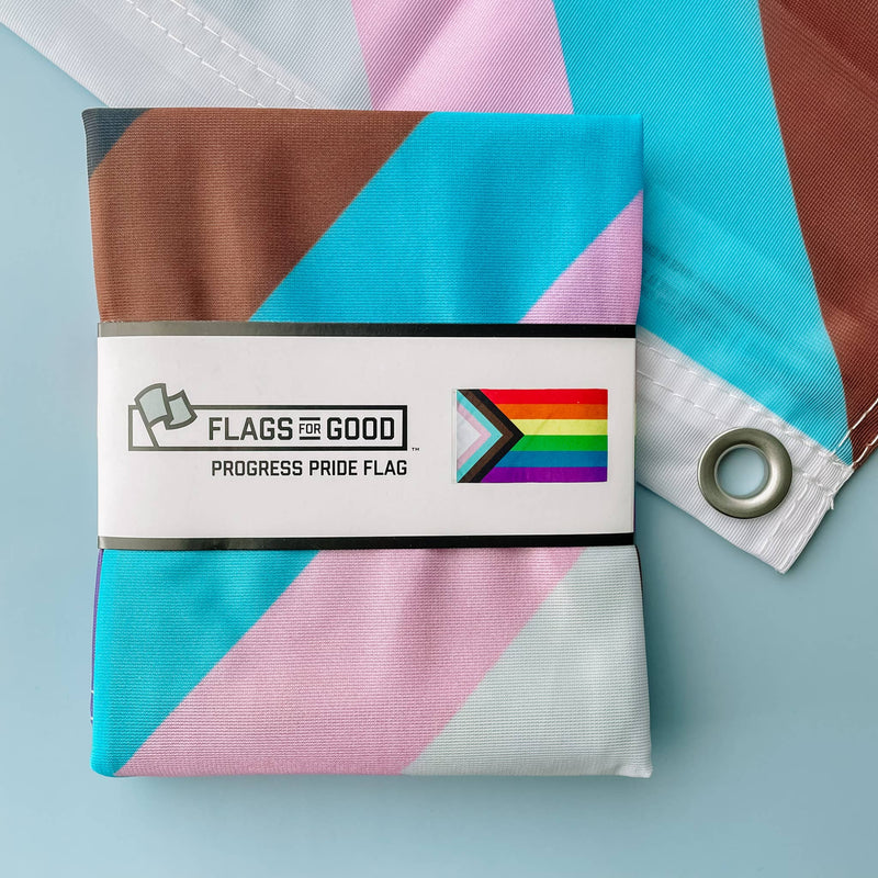 Double Sided Progress LGBTQ+ Pride Flag