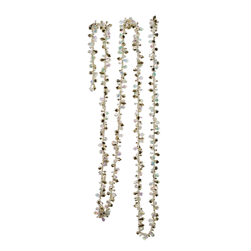 Iridescent and Gold Beaded Garland