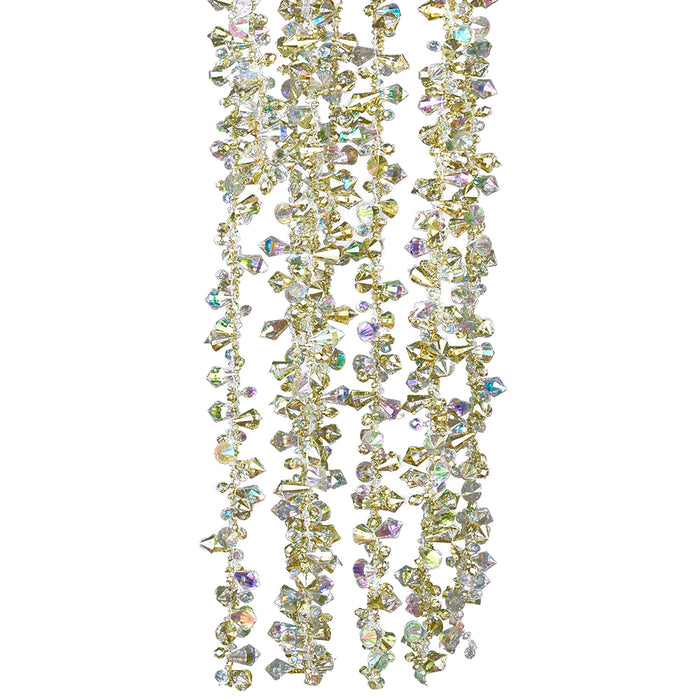 Iridescent and Gold Beaded Garland