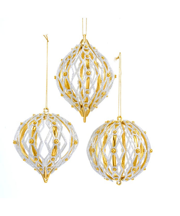 Shiny Gold and Silver Ornaments