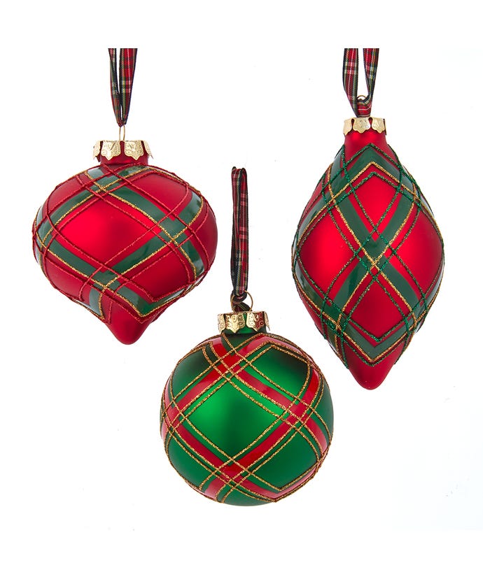 Plaid Ornaments