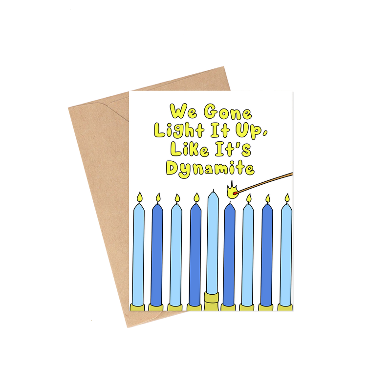 Light It Up Hanukkah Card