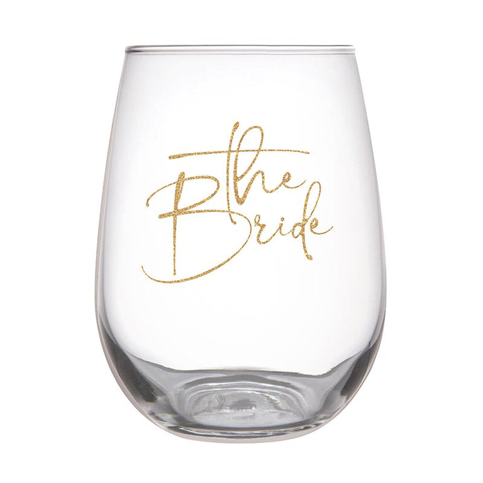 The Bride Stemless Wine Glass