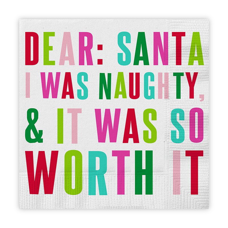 Naughty Santa Napkins