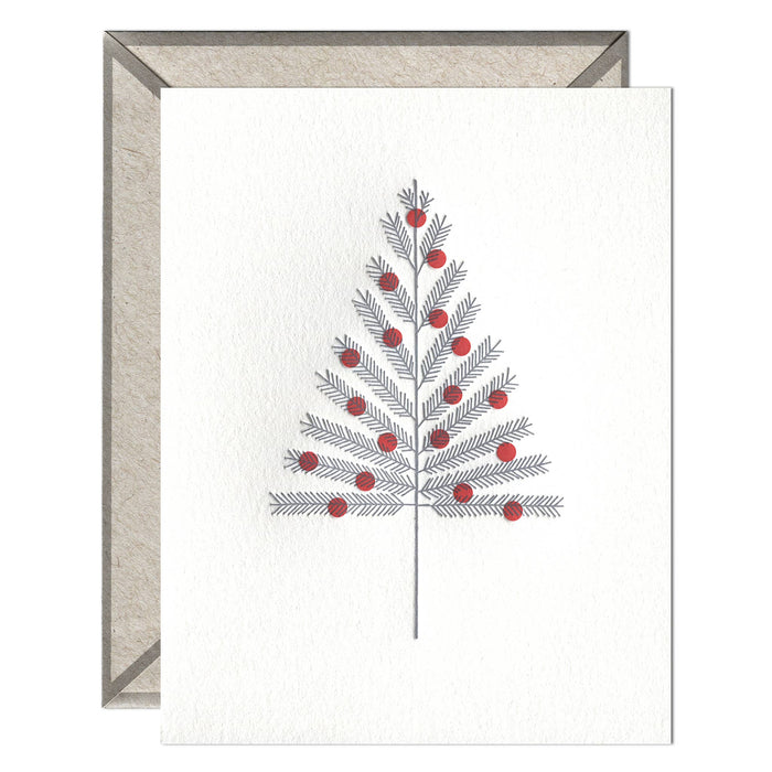Aluminum Tree Holidays Card